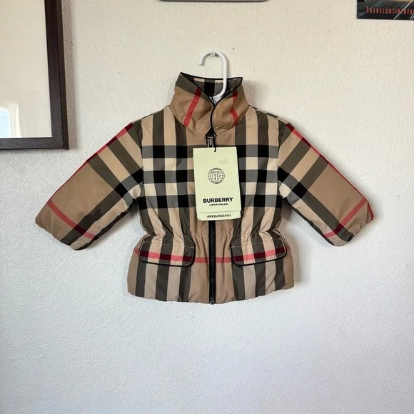 Burberry Kids' Check Puffer Jacket - Picture 2 of 13